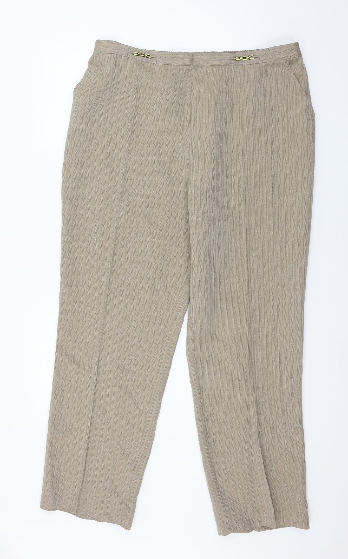 Womens UK Size 18 Marks and Spencer Regular Fit  Brown Trousers