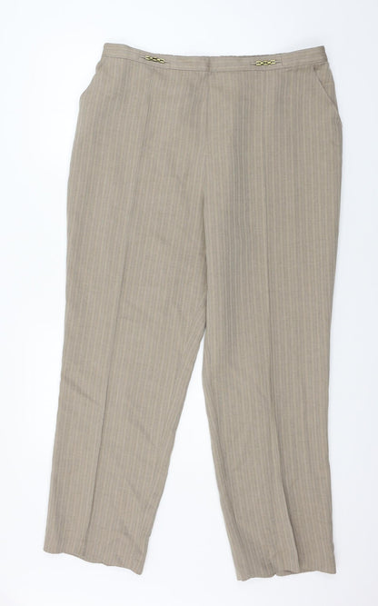 Womens UK Size 18 Marks and Spencer Regular Fit  Brown Trousers