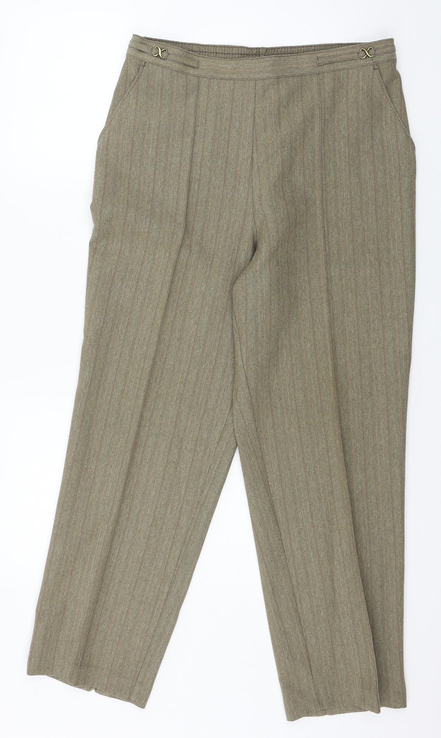 Womens UK Size 14 Marks and Spencer Regular Fit  Brown Trousers