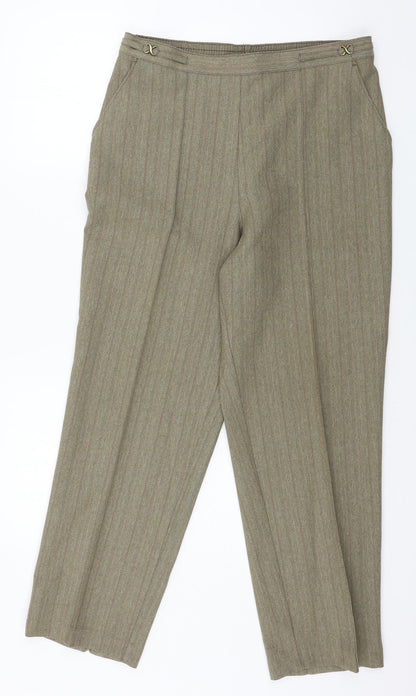 Womens UK Size 14 Marks and Spencer Regular Fit  Brown Trousers