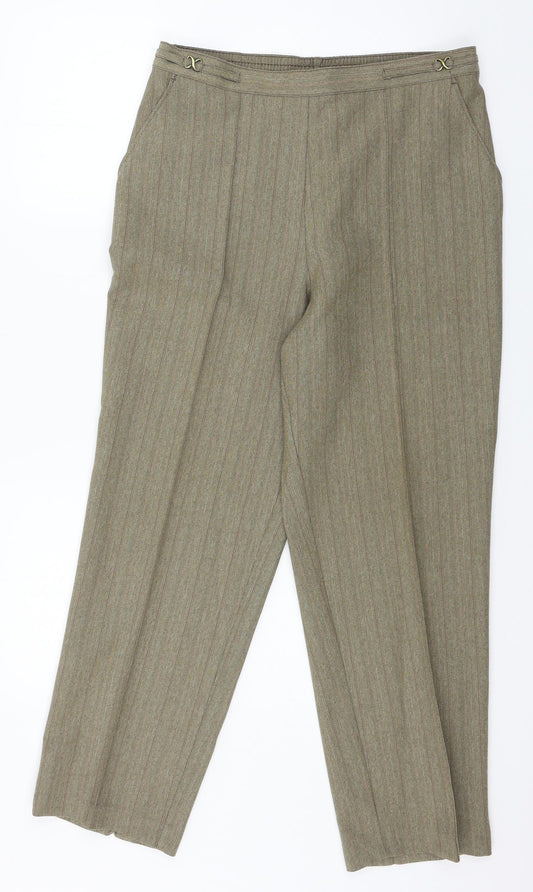 Womens UK Size 14 Marks and Spencer Regular Fit  Brown Trousers