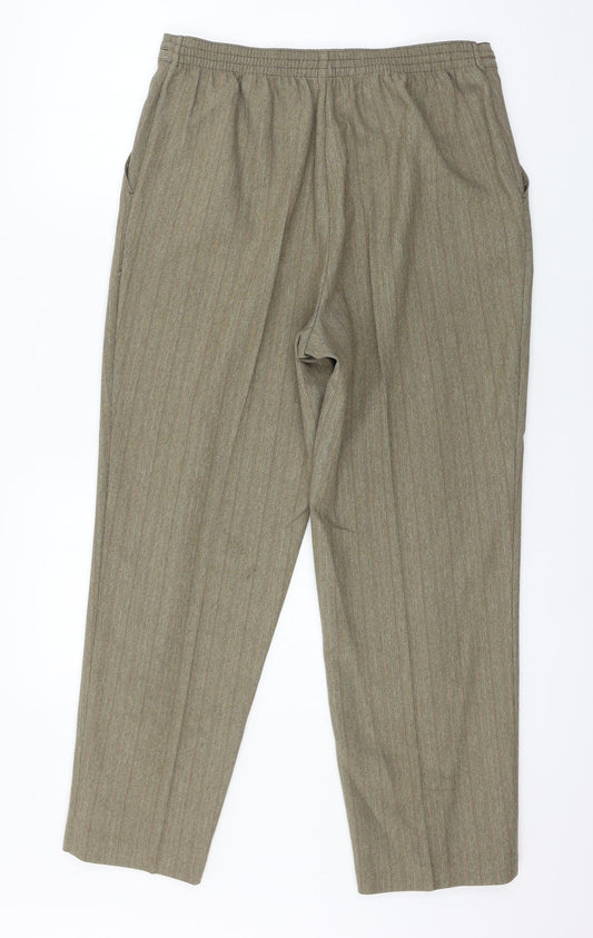 Womens UK Size 14 Marks and Spencer Regular Fit  Brown Trousers