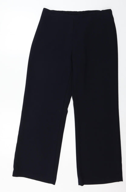Womens UK Size 14 Marks and Spencer Regular Fit  Blue Trousers