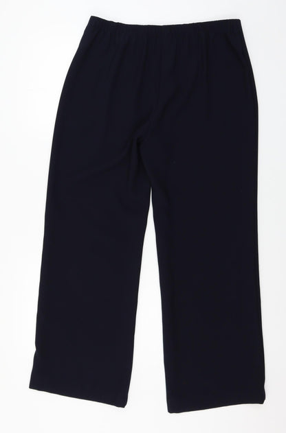 Womens UK Size 14 Marks and Spencer Regular Fit  Blue Trousers