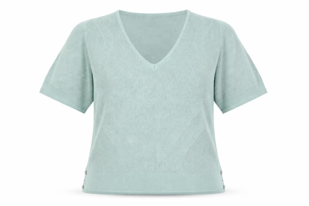 Womens UK Size 10 Per Una Green Basic T-Shirt