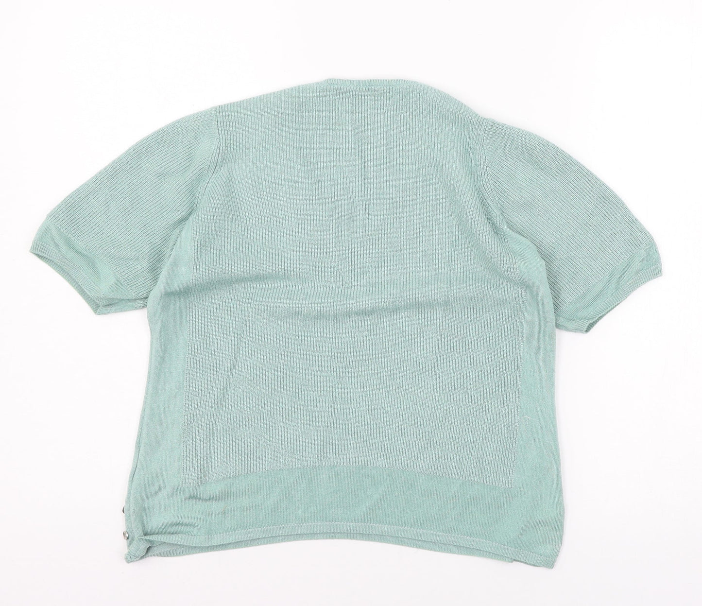 Womens UK Size 10 Per Una Green Basic T-Shirt