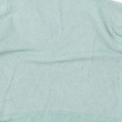 Womens UK Size 10 Per Una Green Basic T-Shirt