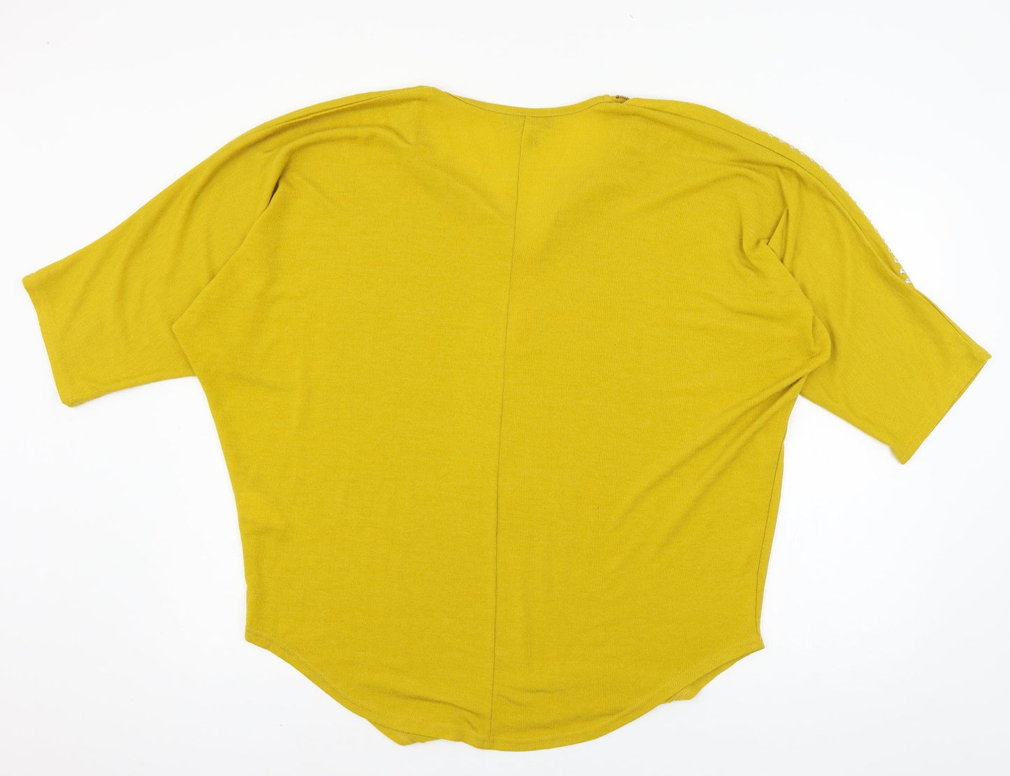 Womens UK Size S QED London Yellow Pullover Jumper