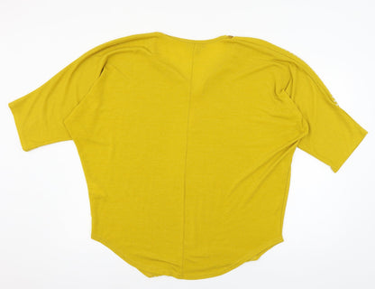Womens UK Size S QED London Yellow Pullover Jumper