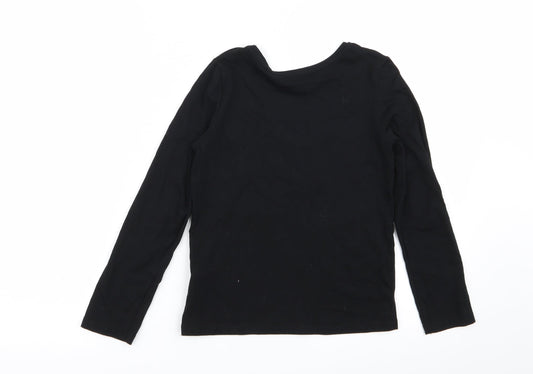 Primark Girls Black   Basic T-Shirt Size 9-10 Years