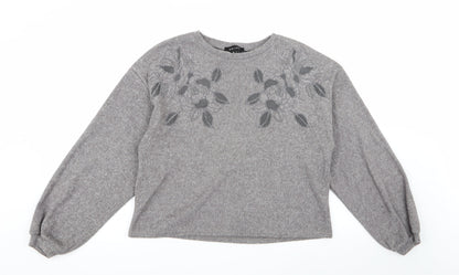 Womens UK Size S New Look Grey Pullover Jumper