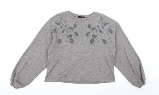 Womens UK Size S New Look Grey Pullover Jumper