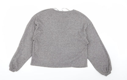Womens UK Size S New Look Grey Pullover Jumper