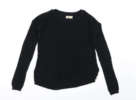 Womens UK Size XS Hollister Black Pullover Jumper