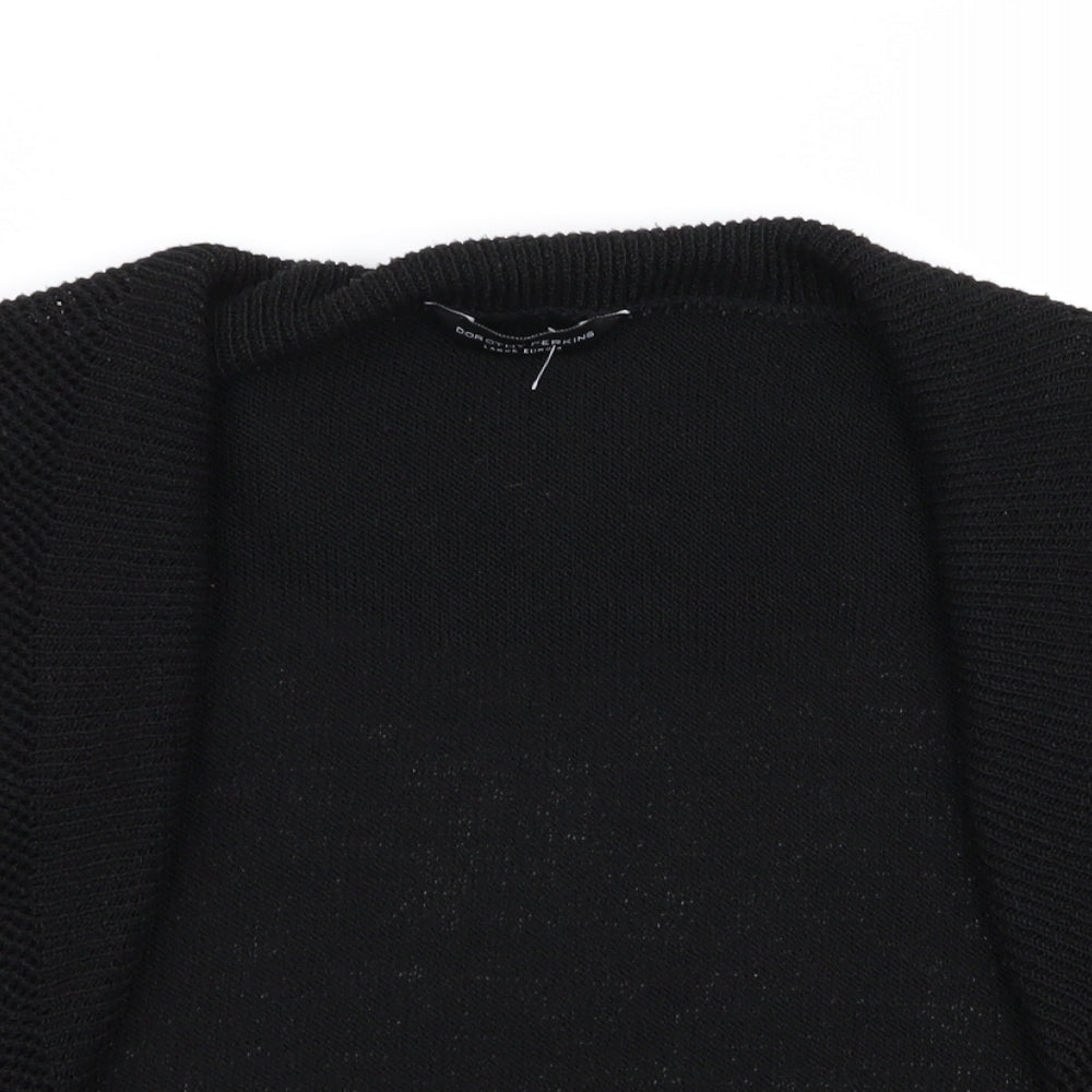 Womens UK Size L Dorothy Perkins Black Cardigan Jumper