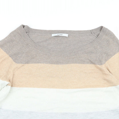 Asda George Womens Multicoloured Striped  Pullover Jumper Size 10