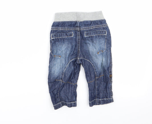 TU Boys Blue   Cargo Trousers Size 3-6 Months  - jeans