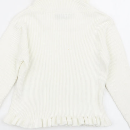 Matalan Girls White   Basic T-Shirt Size 8 Years