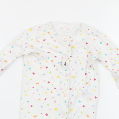 NEXT Girls White Solid  Babydoll One Piece Size 0-3 Months