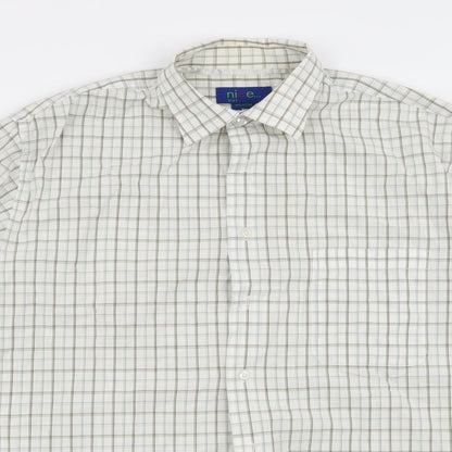 nice Mens Multicoloured Check   Button-Up Size XL