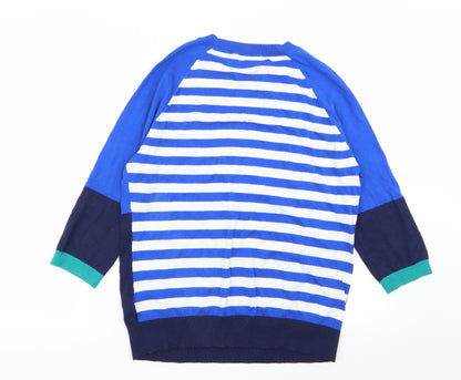 kem Mens Multicoloured Striped  Pullover Jumper Size XL