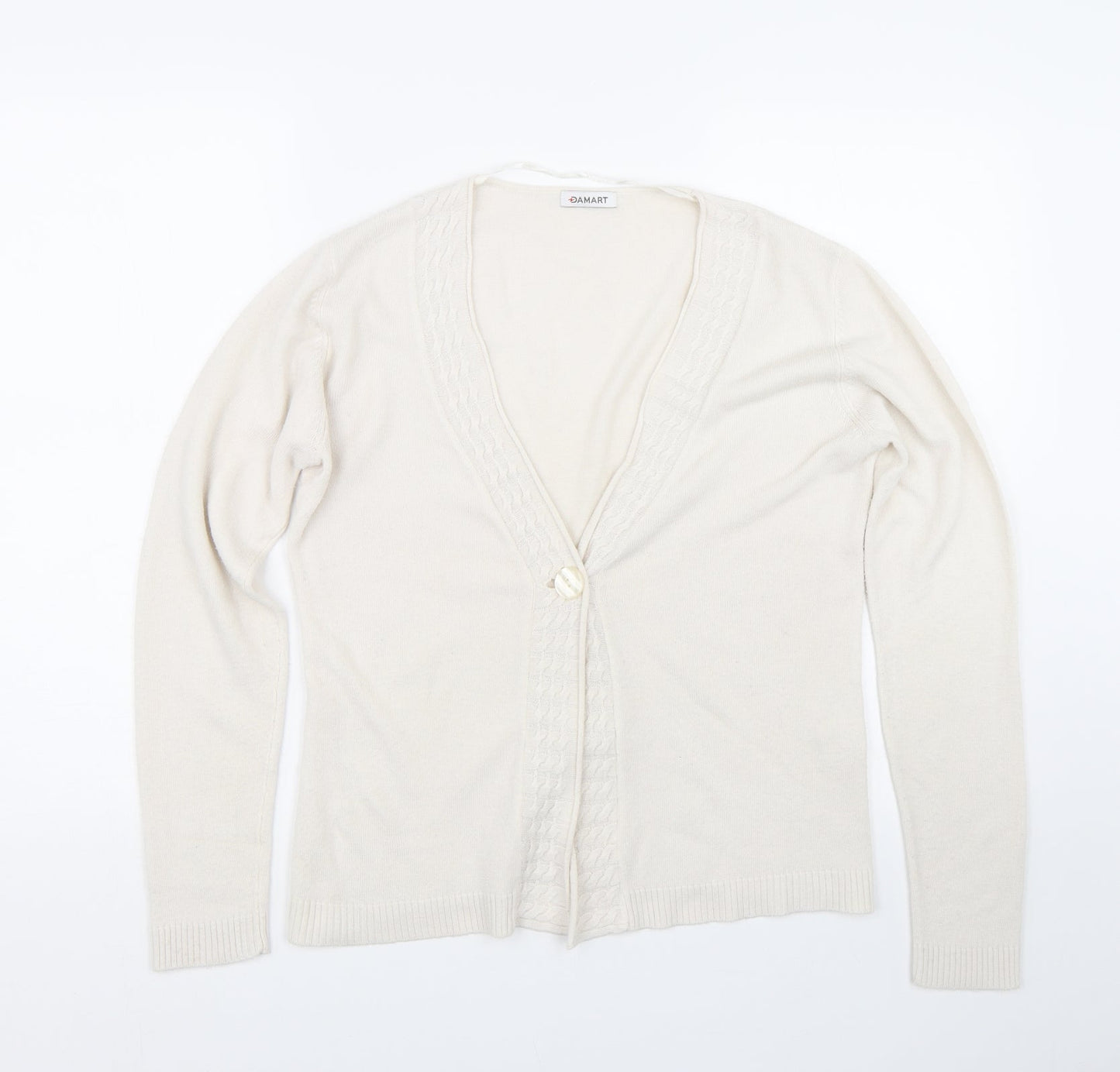 Damart Womens Beige   Cardigan Jumper Size 10