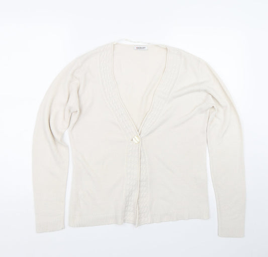 Damart Womens Beige   Cardigan Jumper Size 10