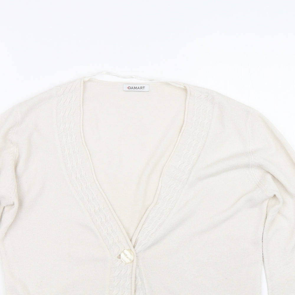 Damart Womens Beige   Cardigan Jumper Size 10