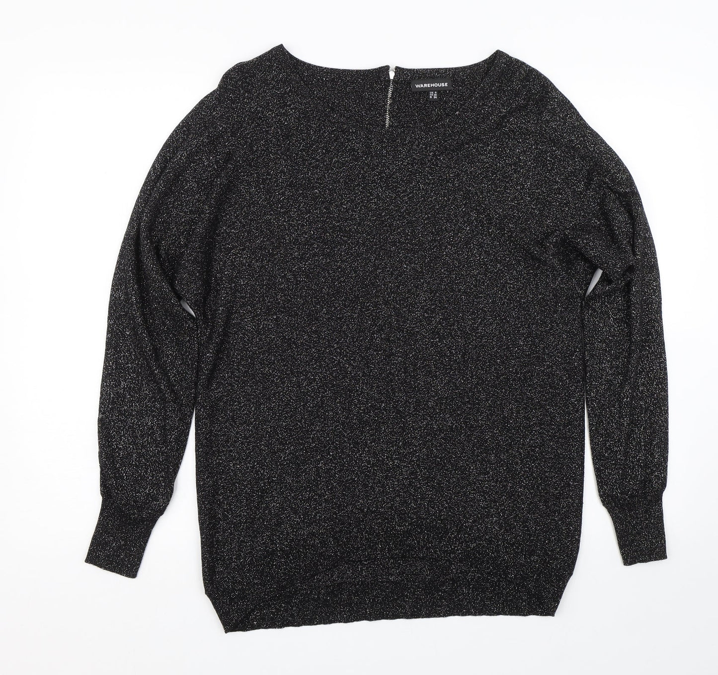 Womens UK Size 8 Warehouse Black Pullover Jumper