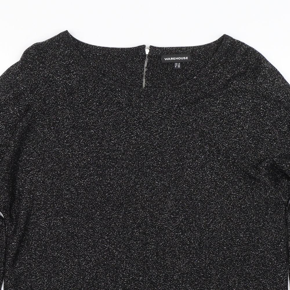 Womens UK Size 8 Warehouse Black Pullover Jumper
