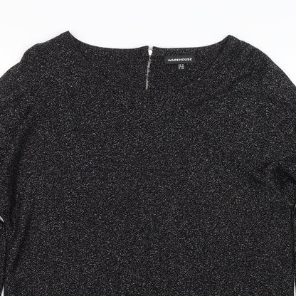 Womens UK Size 8 Warehouse Black Pullover Jumper