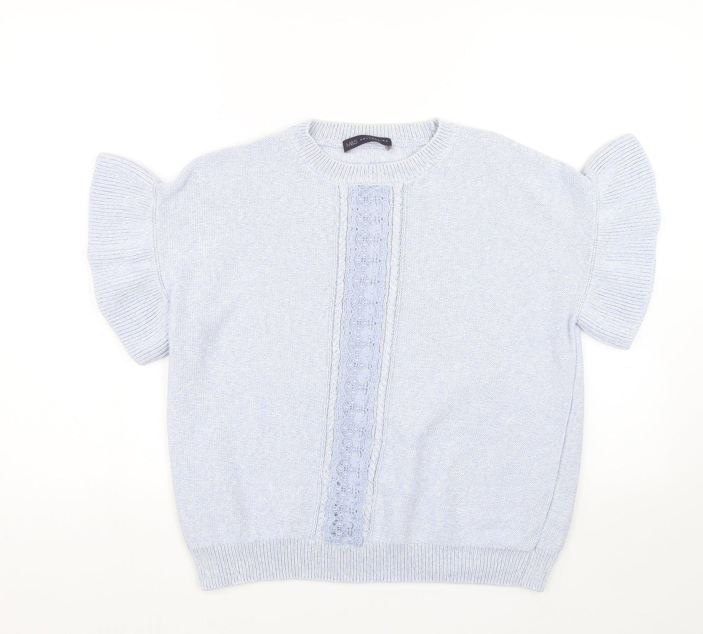 Womens UK Size M M&S Blue Pullover Jumper