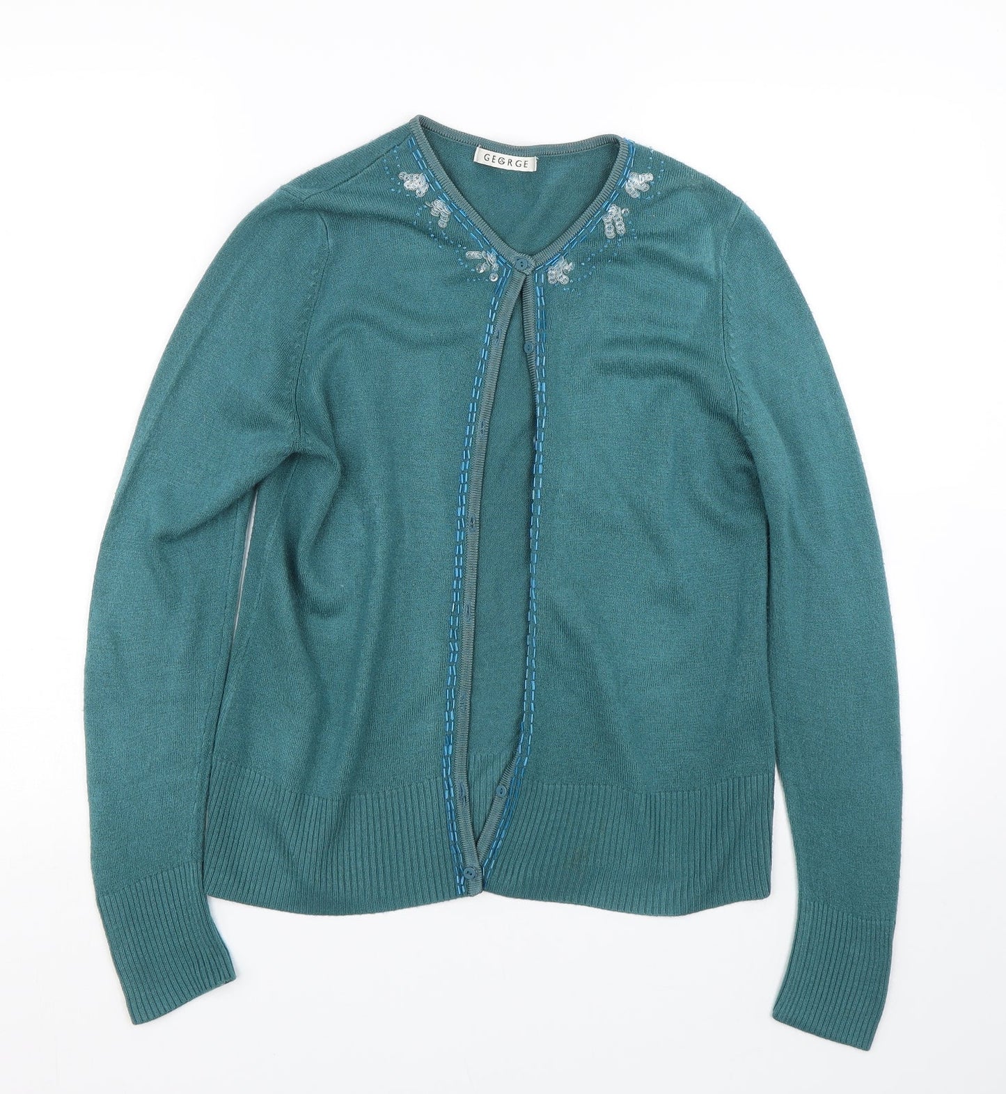 George Womens Green   Cardigan Jumper Size 10