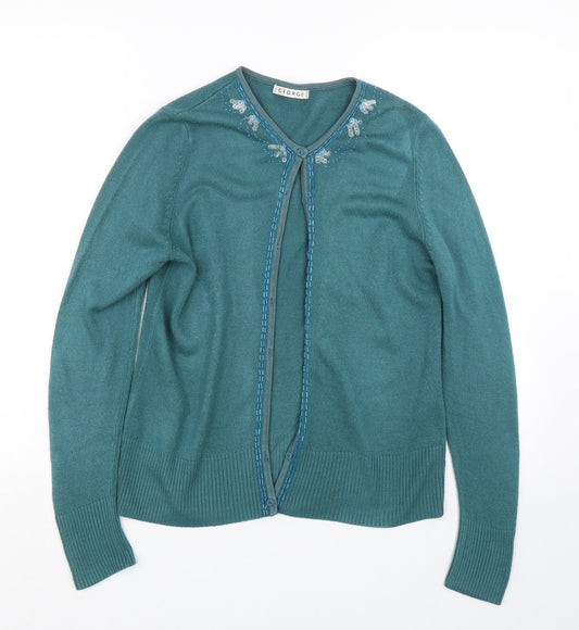 George Womens Green   Cardigan Jumper Size 10