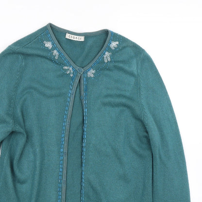 George Womens Green   Cardigan Jumper Size 10