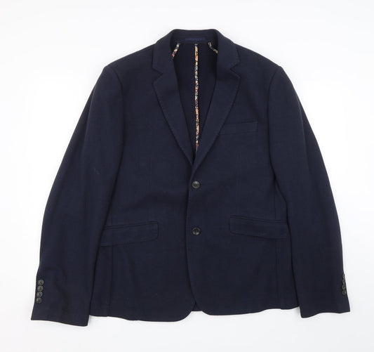 Without Prejudice Mens Blue   Jacket Suit Size 44