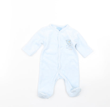 Just too cute Baby Blue Striped  Babygrow One-Piece Size 3-6 Months