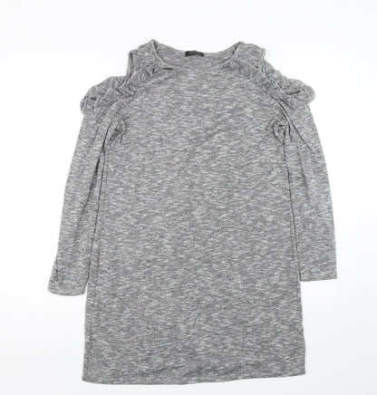 Papaya Womens Grey   T-Shirt Dress  Size 12