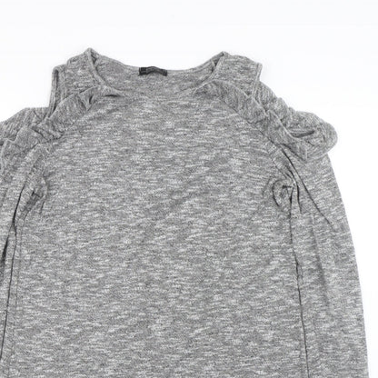 Papaya Womens Grey   T-Shirt Dress  Size 12