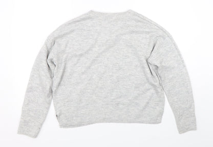 George Womens Grey   Pullover Jumper Size M  - stars