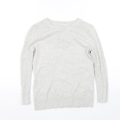 Womens UK Size 10 Warehouse Grey Pullover Jumper