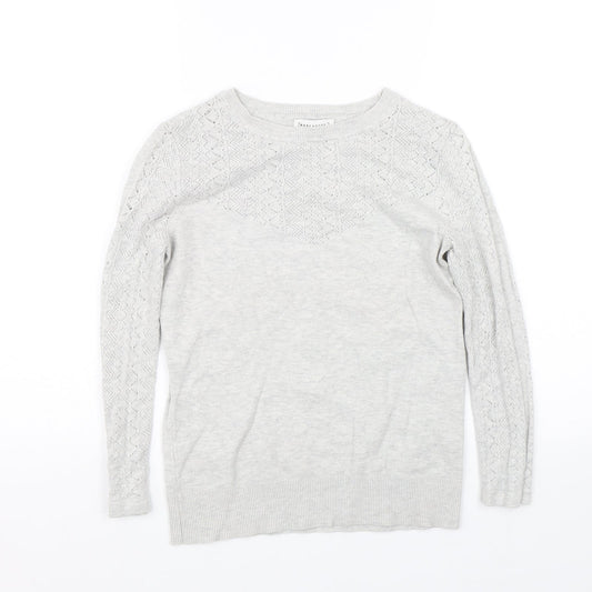 Womens UK Size 10 Warehouse Grey Pullover Jumper