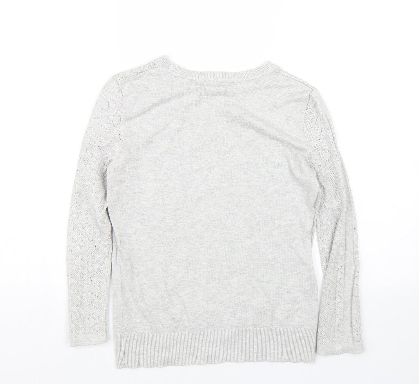 Womens UK Size 10 Warehouse Grey Pullover Jumper