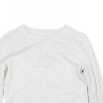 Womens UK Size 10 Warehouse Grey Pullover Jumper