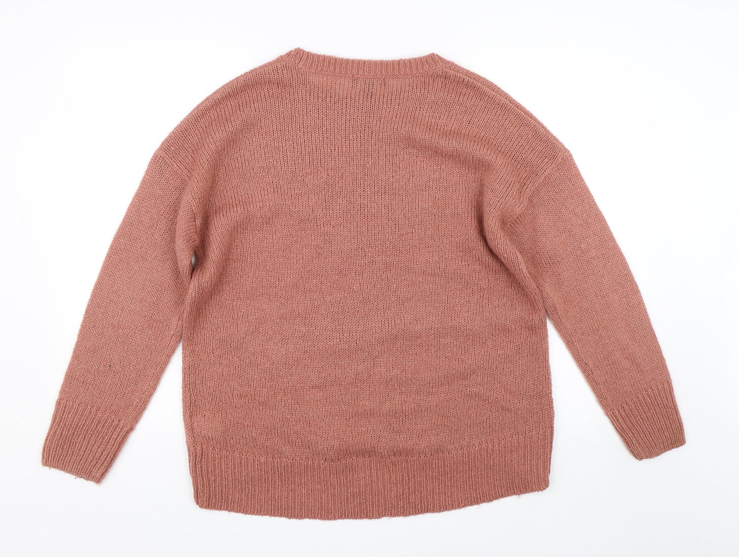 Womens UK Size L New Look Pink Pullover Jumper