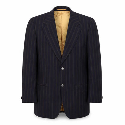 Carnaby Classics Mens Black Striped  Jacket Suit Size 40