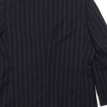 Carnaby Classics Mens Black Striped  Jacket Suit Size 40