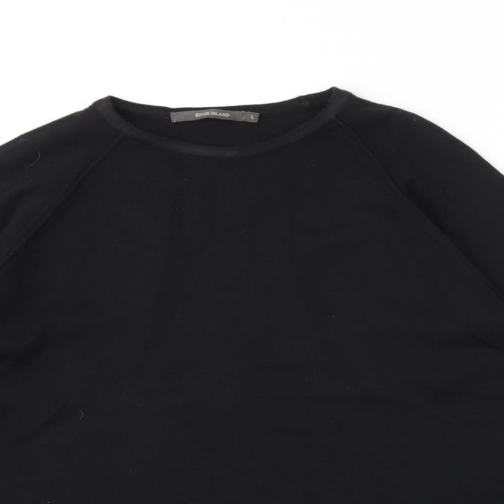 Womens UK Size L River Island Black Pullover Jumper