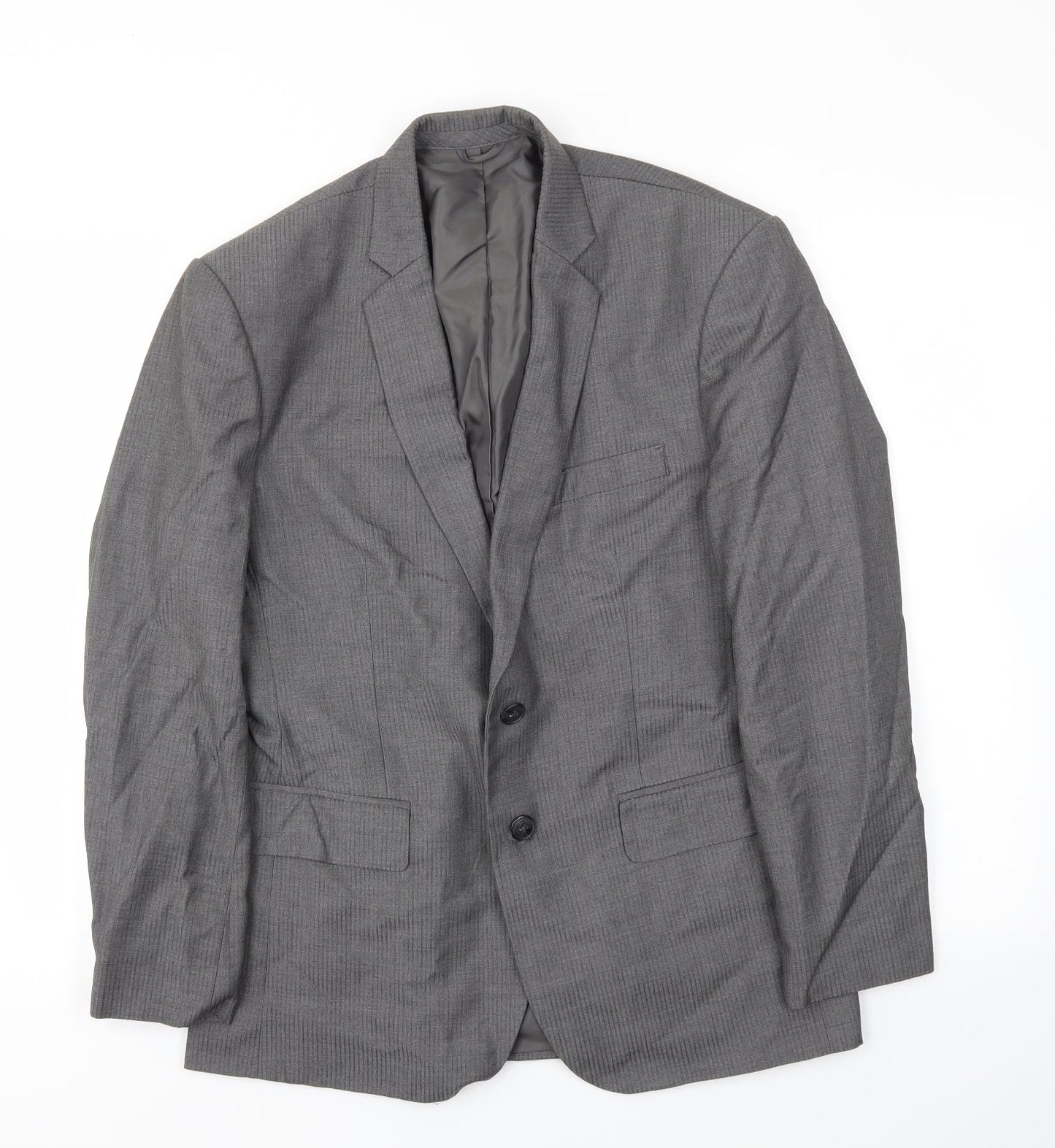 Mens UK Size 40 Preworn Regular Grey Suit Jacket