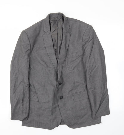 Mens UK Size 40 Preworn Regular Grey Suit Jacket